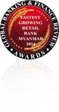 AYA Bank, Award, Fastest Growing Retail Bank 2014